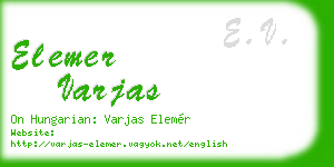 elemer varjas business card